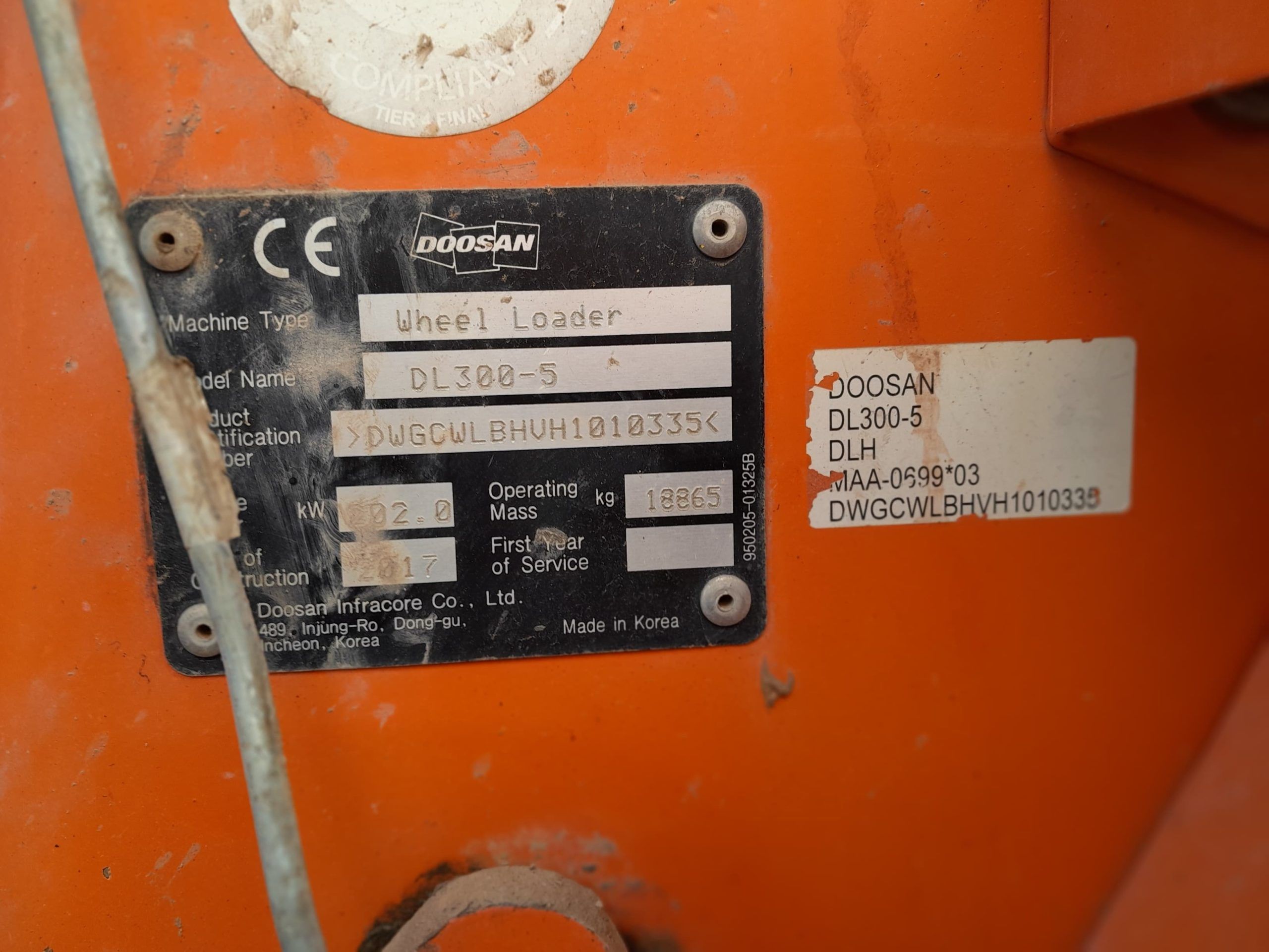 DOOSAN DL300 L/AUX.