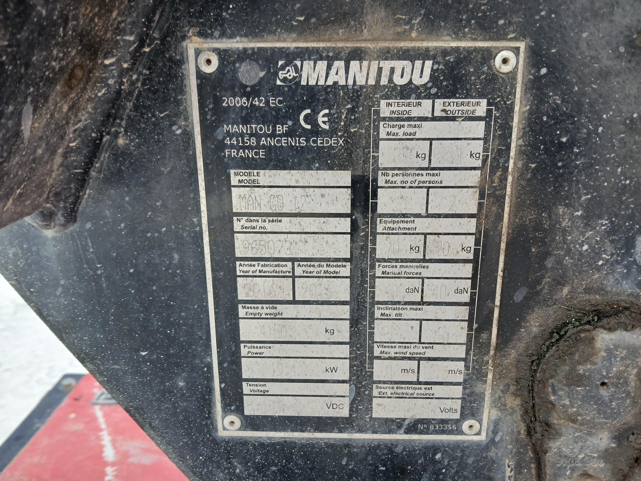 MANITOU MAN GO 12