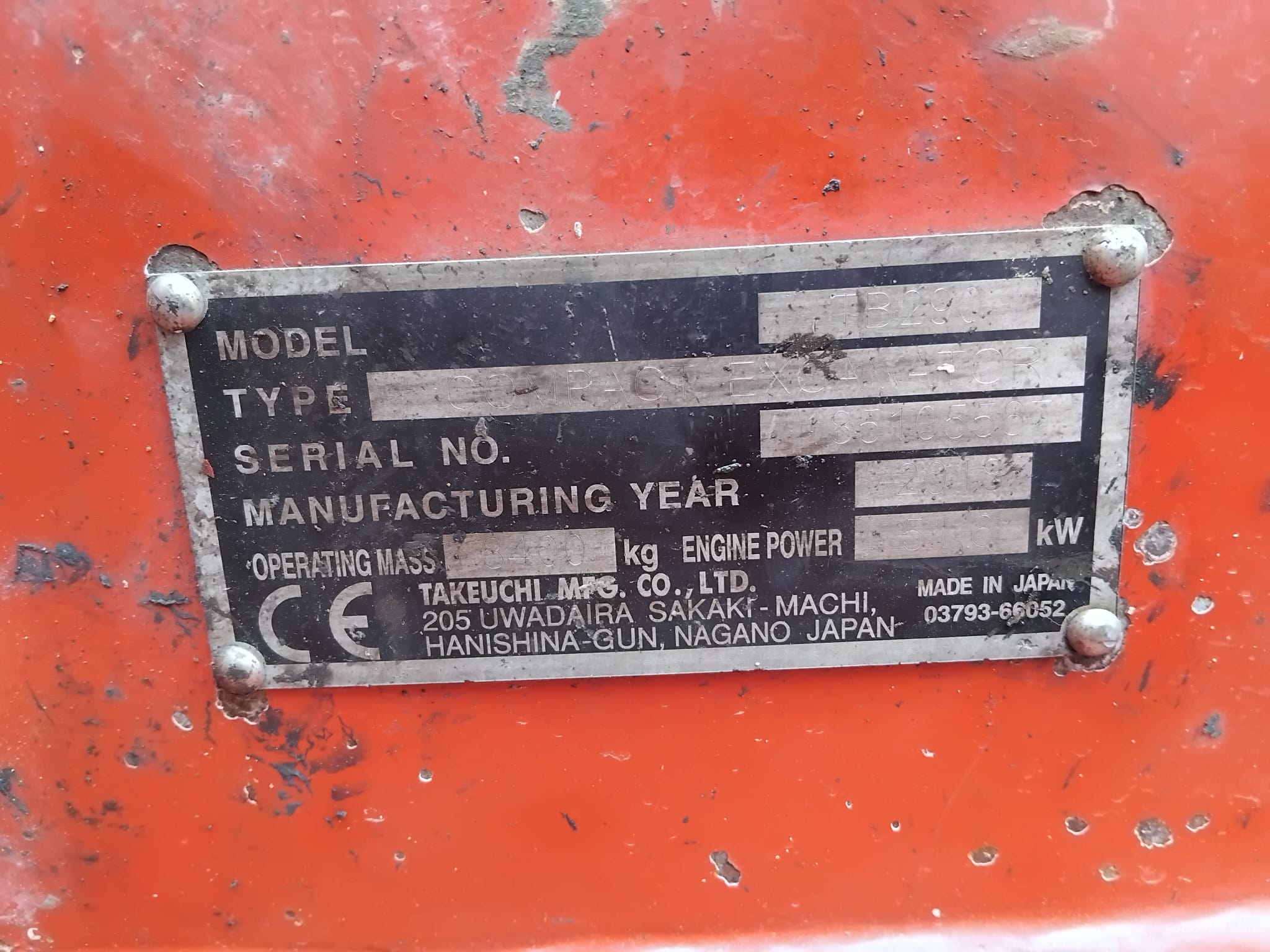 TAKEUCHI TB290
