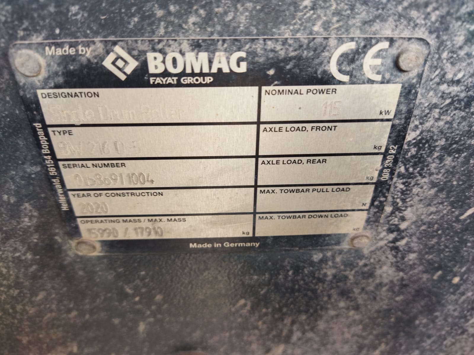 BOMAG BW216D5
