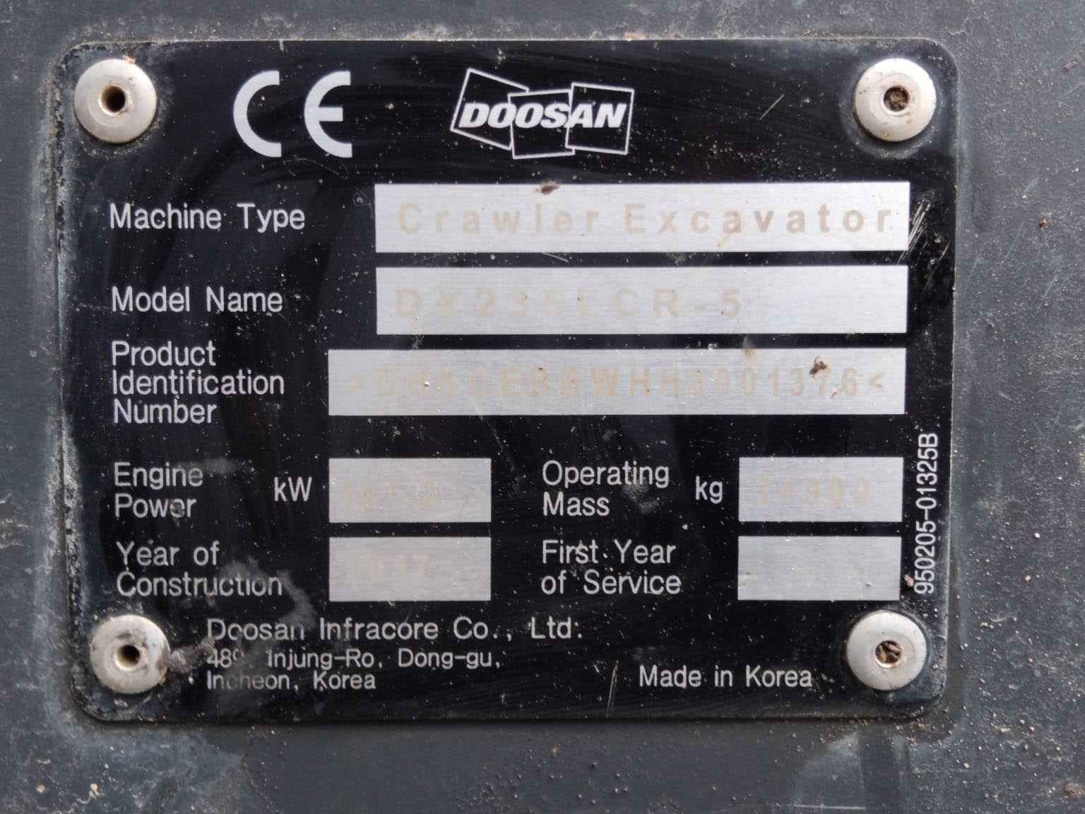 DOOSAN DX235LCR-5