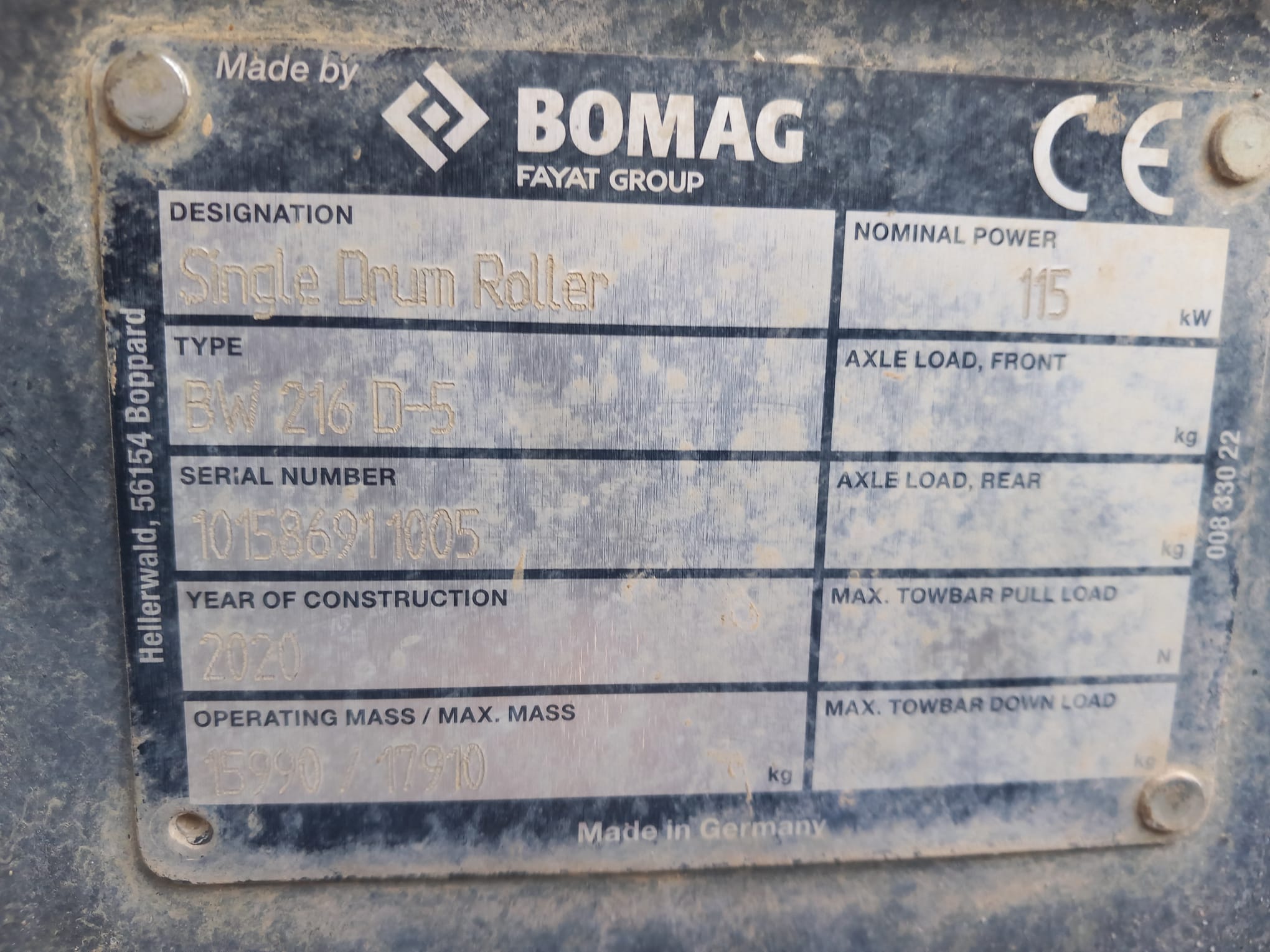 BOMAG BW216D5