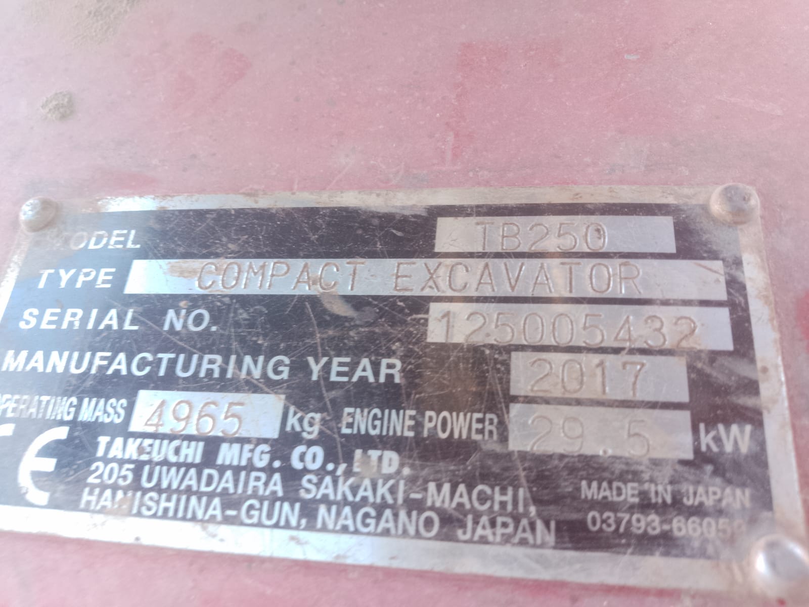 TAKEUCHI TB250