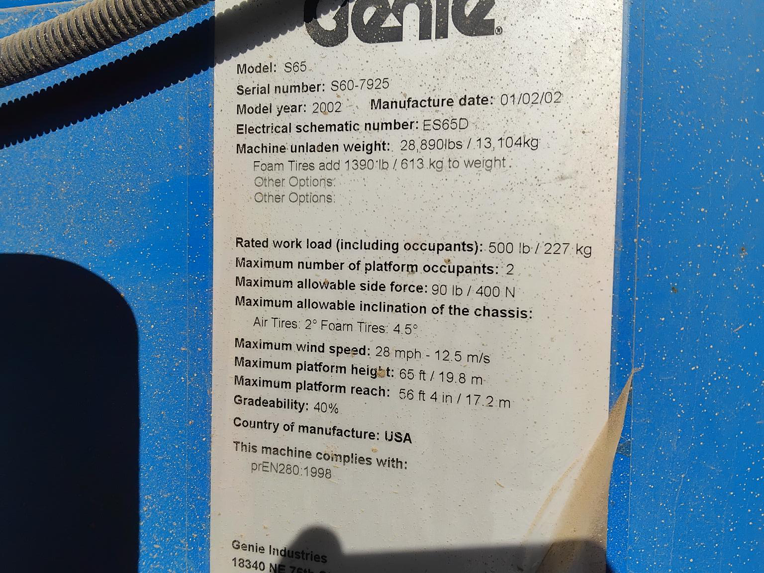 GENIE S65